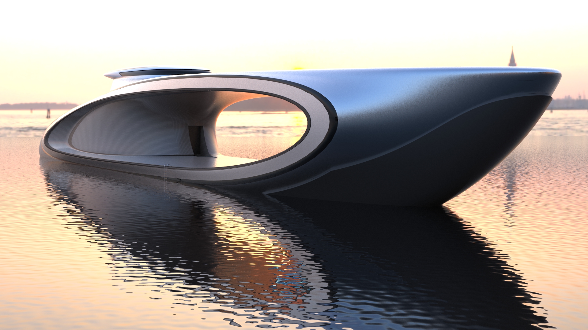 A "Spaceship" is Landing: 69m Futuristic Superyacht Concept Revealed by Lazzarini Design