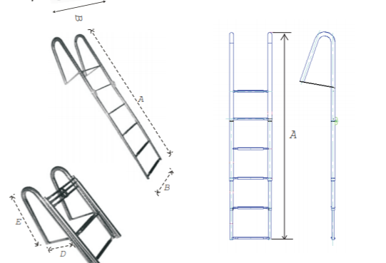 FOLDING-TELESCOPIC LADDER,STAINLESS STEEL