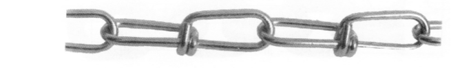 a)STANDARD DOUBLE LOOP CHAIN, WELDLESSelectric galvanized