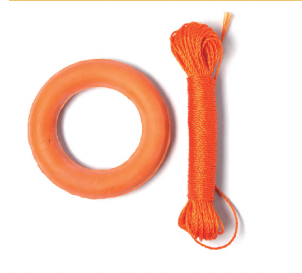 BUOYANT RESCUE RING AND LINE