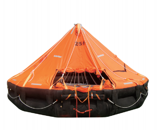 davit type inflatable life raft