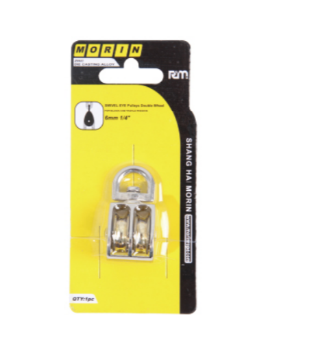 Swivel Eye Pulleys Double Wheel