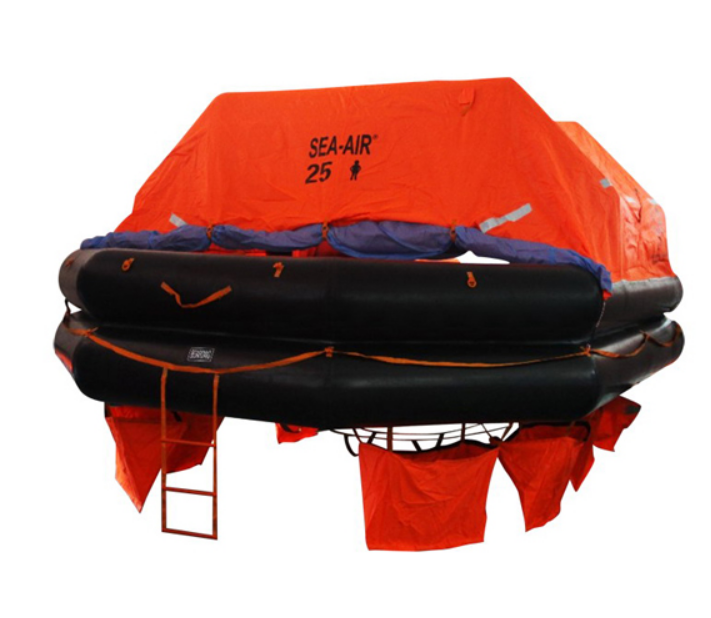 Throw-and-drop inflatable liferaft ATOB type