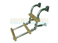 S.S AISI 316 FOLDING LADDER +Teak 2+1/2+2steps