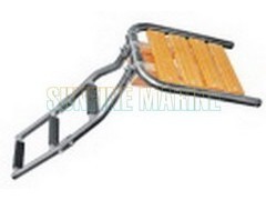 S.S AISI 316 PLATFORM W/ FOLDING LADDER +Teak