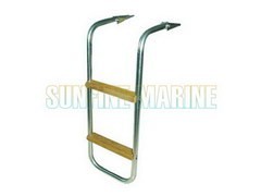 S.S AISI 316 LADDER +Teak 2steps