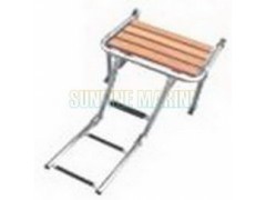 S.S AISI 316 PLATFORM WITH FOLDING LADDER +Teak