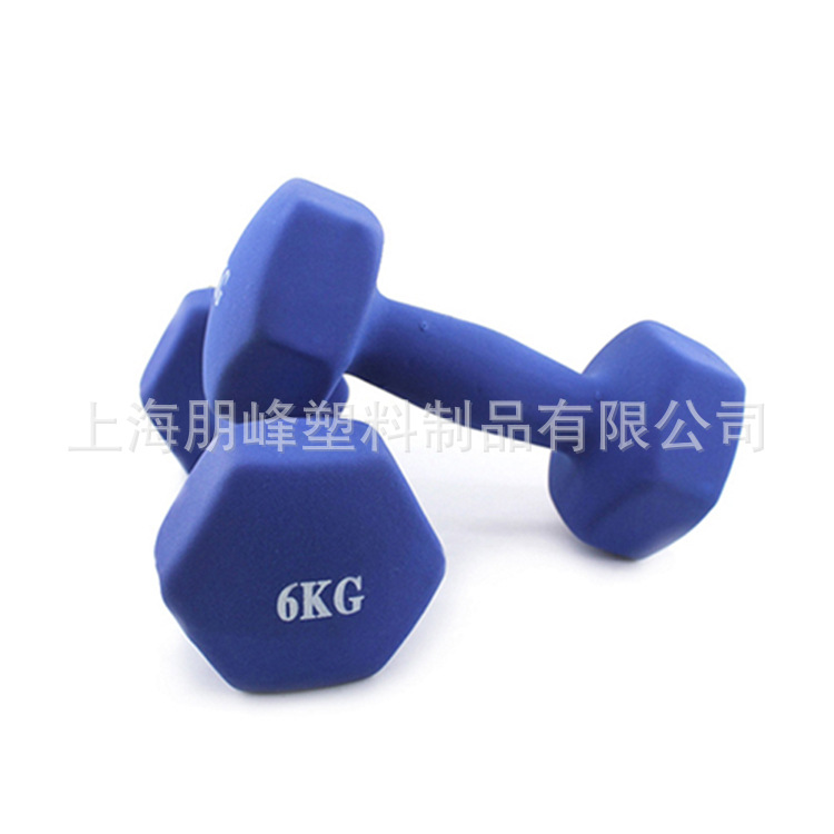 Weight PVC coated dumbbell blue strength training dumbbell home exercise equipment for men and women