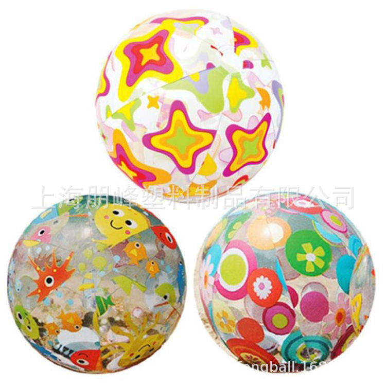 3 lovely marine life balloons clear beach ball lively printed beach ball elastic ball