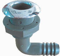 Thru-Hull Drain With Steel Cap