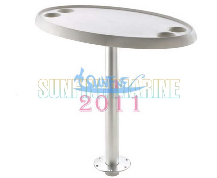 Table top;oval WITH STOWABLE REMOVEABLE FIXED HEIGHT PEDESTAL 27