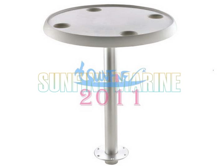 Table top ,round 24 Diameter WITH STOWABLE REMOVEABLE FIXED HEIGHT PEDESTAL 27
