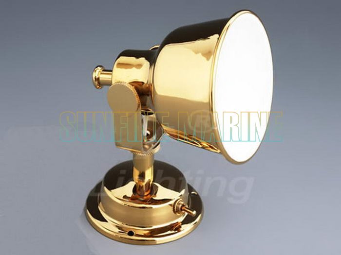 12V 10W*enon Swivel Reading Light, TiN Plated, Golden color