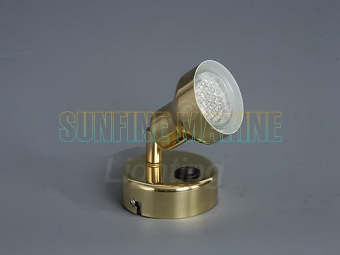 Xenon LED Reading Light, TiN Plated, Golden color