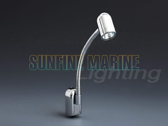 Xenon Sailor's Chart Light, TiN Plated, Golden color,12V,Bulb Type:MR11,*enon 10W