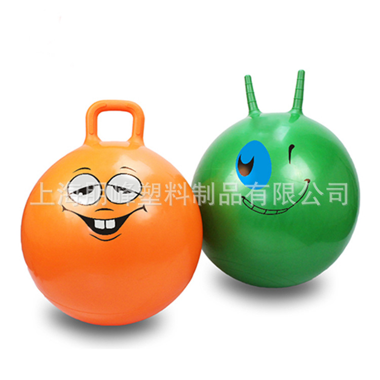 Children's inflatable balloon space jumping ball Hippie jumping mount toy with handle
