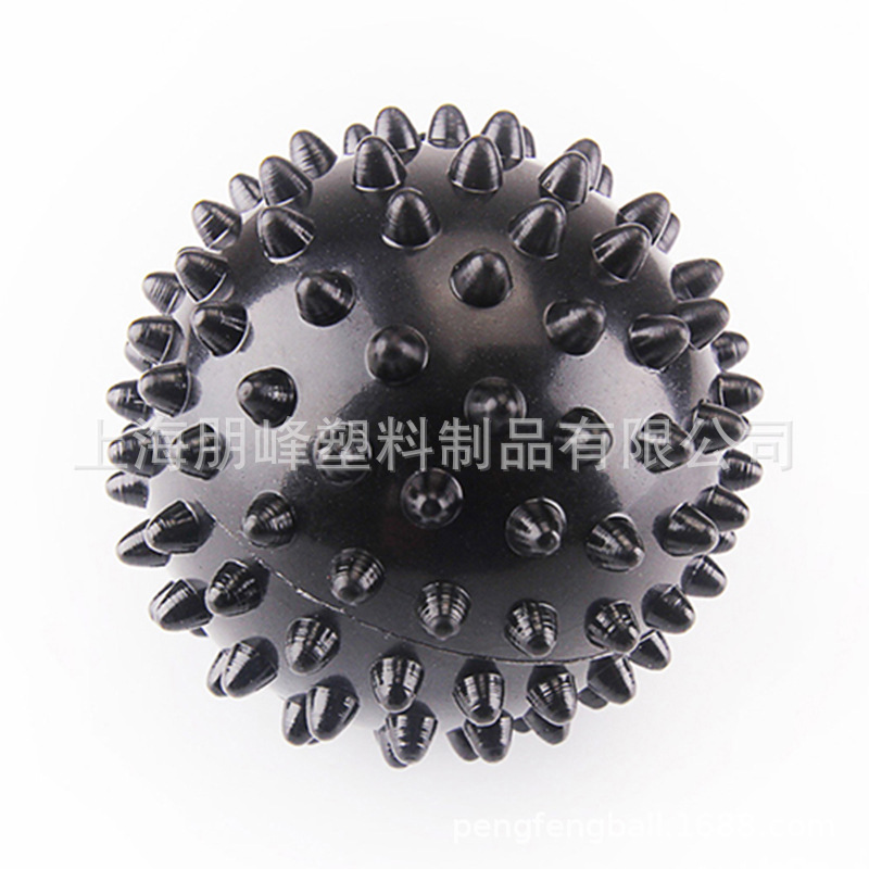 Black yoga ball fitness center sharp thorn massage ball triggers acupoint therapy ball muscle release ball