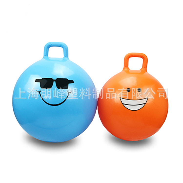 Factory direct sales of children's balloon filled space jumping ball Hippie jumping mount toys with handles