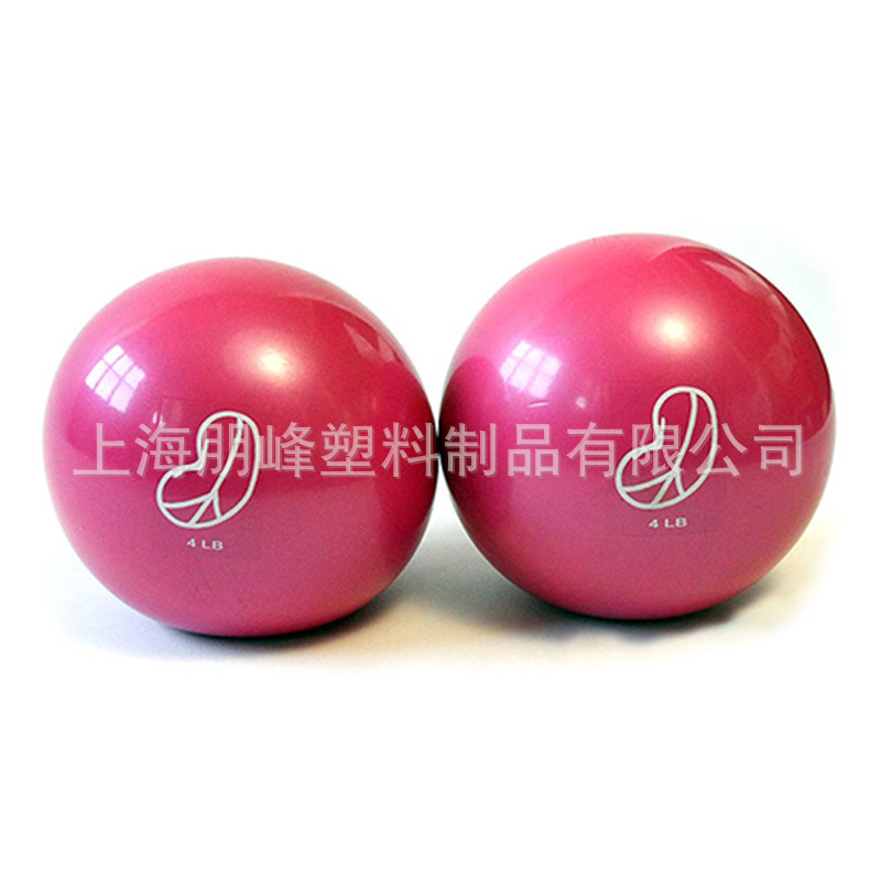 2lb fitness soft handle weight ball fitness ball strength training aerobic exercise ball Pilates fitness