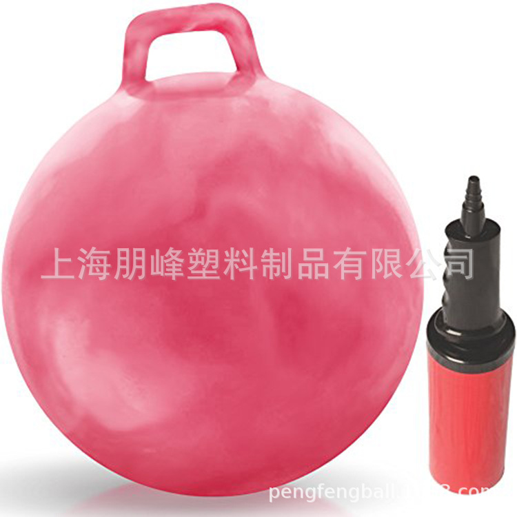 Children's PVC inflatable toy bouncing ball fitness jumping with handle bouncing ball
