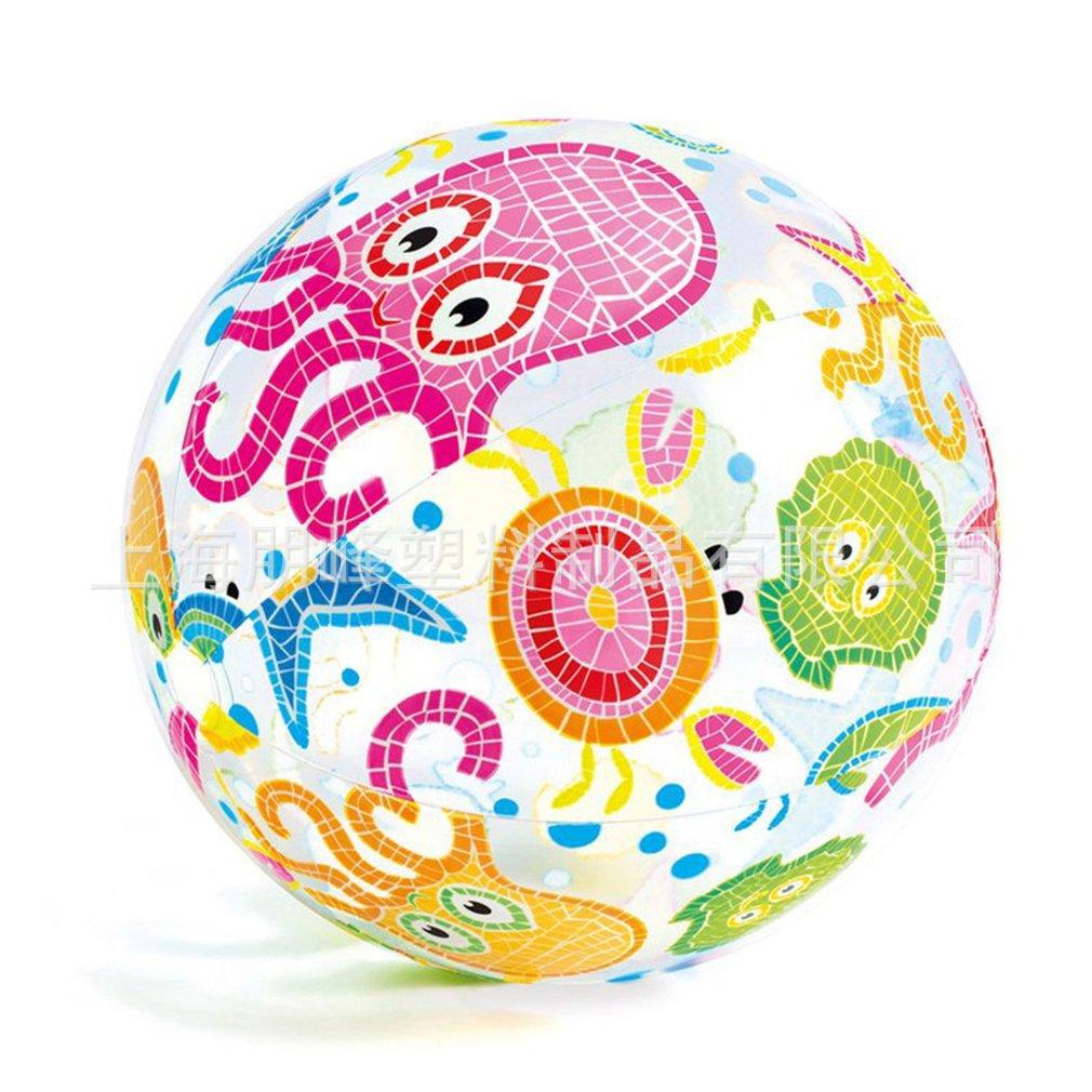 Printed PVC toy ball inflatable beach ball bouncing 18cm to 30cm elastic ball game ball