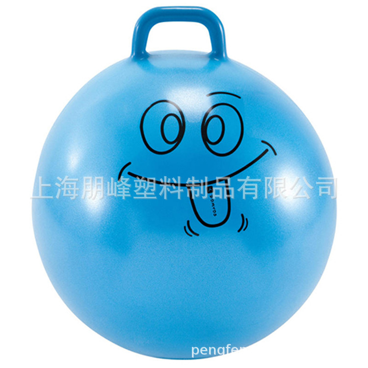 PVC jumping ball with handle space jumping ball inflatable bouncing ball expression ball custom logo