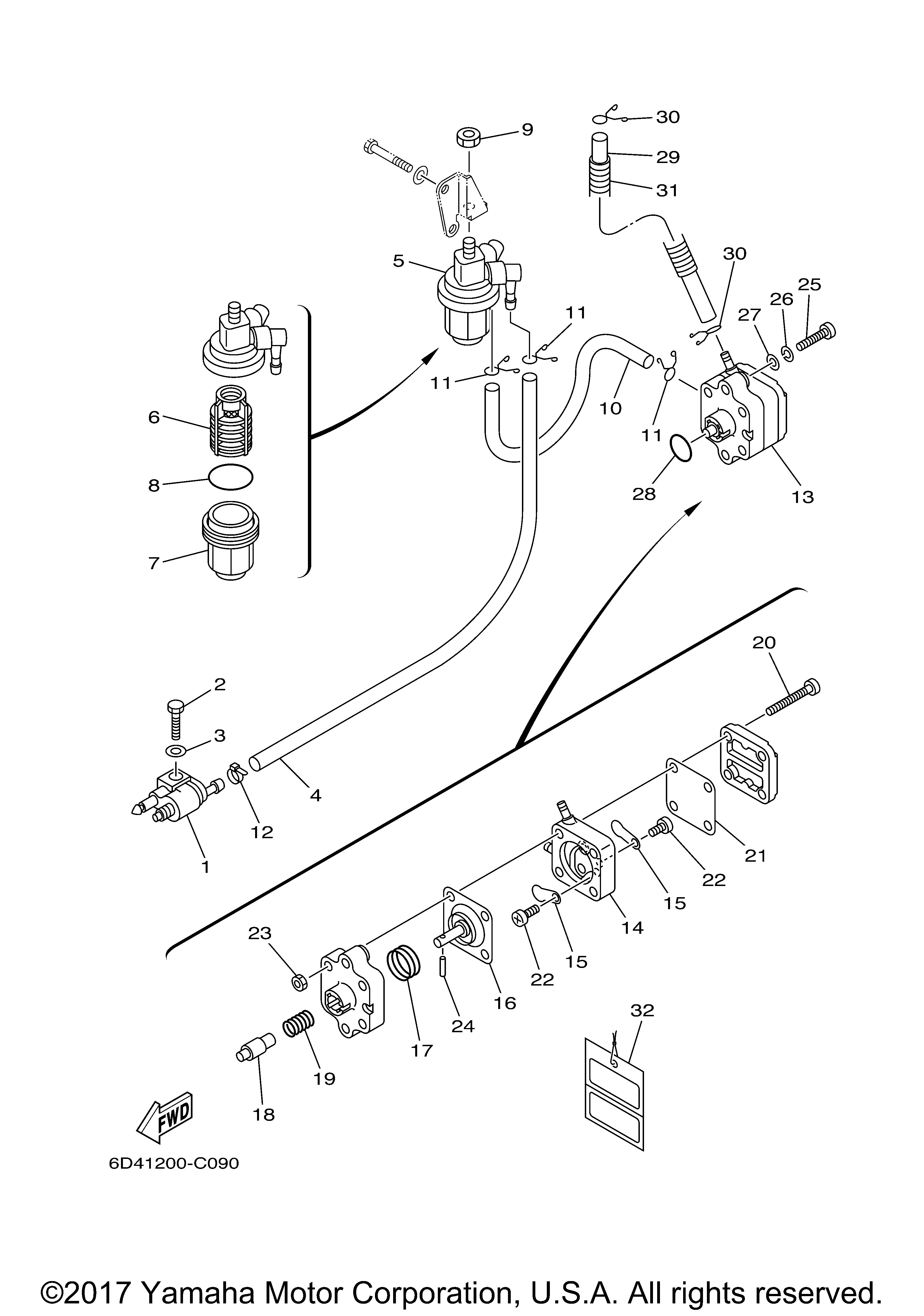 Yamaha 61N-24563 filter element