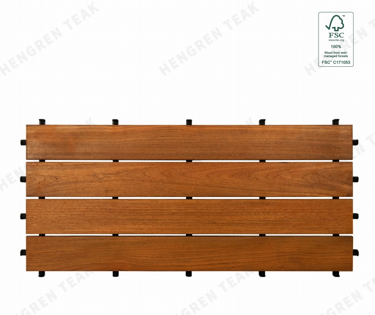 Teak outdoor flooring