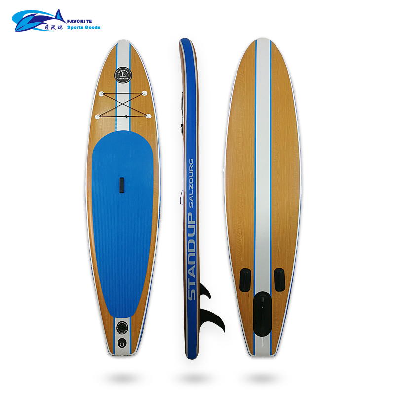 Favorite Wood grain Beginner all-around paddle board Sup/Recreational inflatable Surfboard/paddleboard
