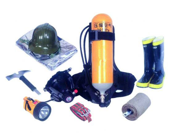 Firefighting equipment with spare gas cylinder