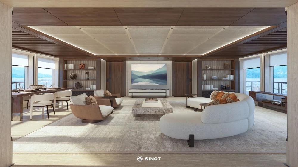 This New 263-Foot Hybrid Superyacht Has a 2,100-Square-Foot Beach Club