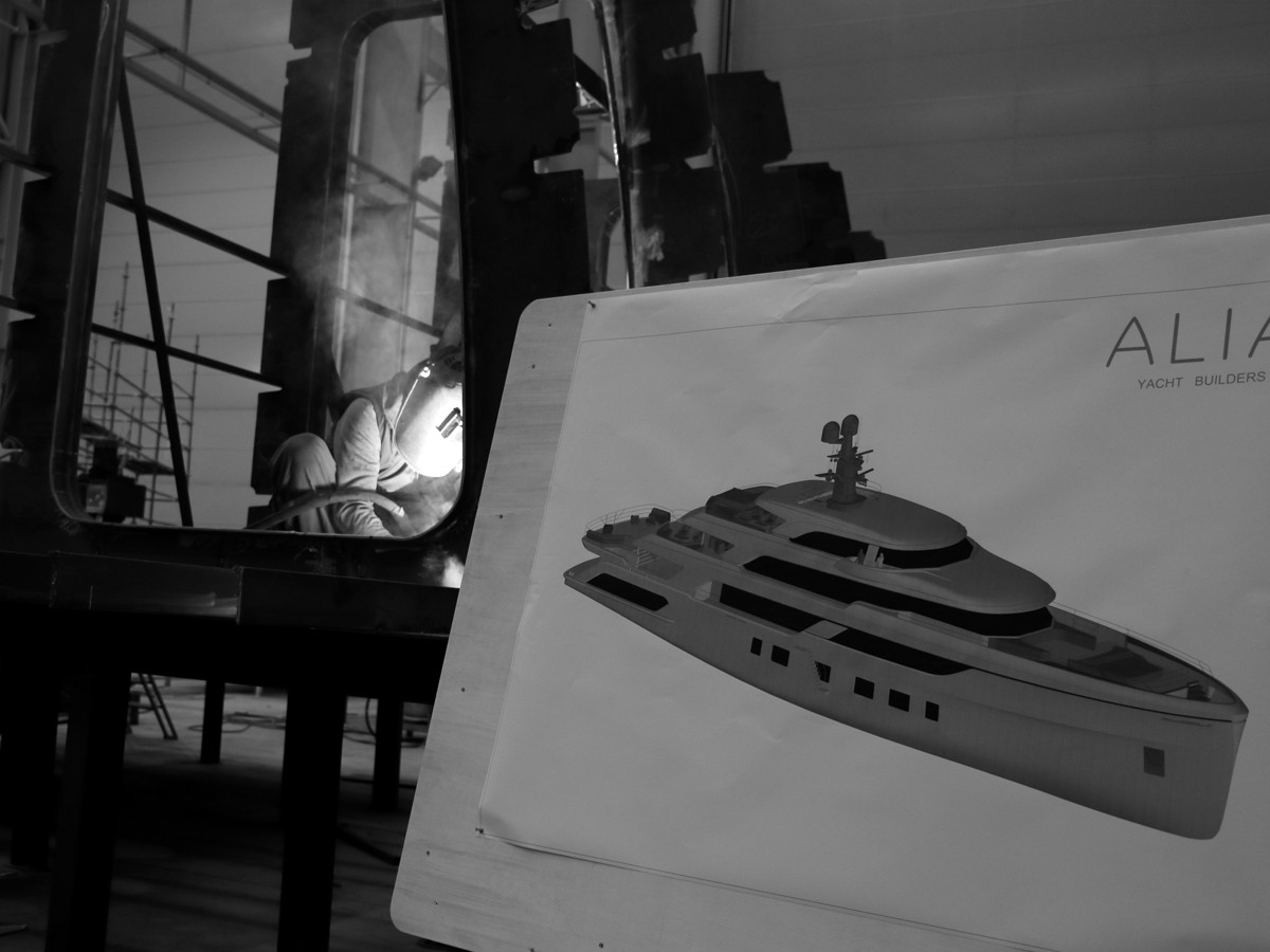 Keel Laid for 60m Alia Yachts’ New Project
