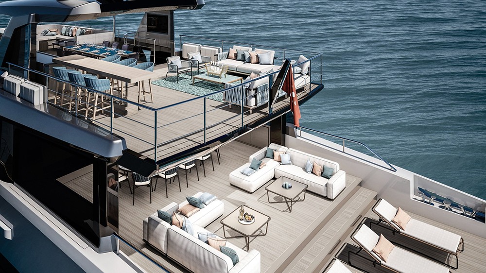 Alpha’s New 116-Foot Superyacht Has 3 Decks Primed for Outdoor Entertaining