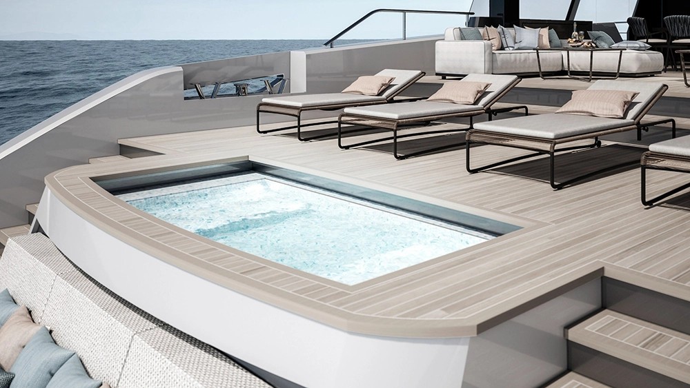 Alpha’s New 116-Foot Superyacht Has 3 Decks Primed for Outdoor Entertaining