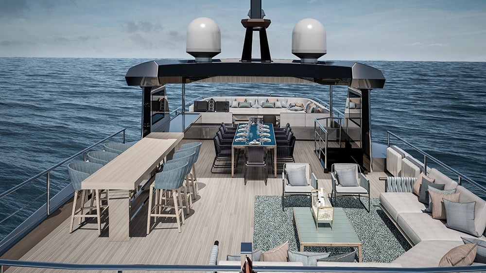 Alpha’s New 116-Foot Superyacht Has 3 Decks Primed for Outdoor Entertaining