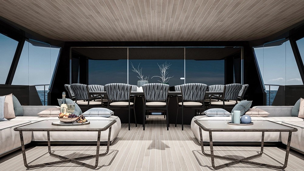 Alpha’s New 116-Foot Superyacht Has 3 Decks Primed for Outdoor Entertaining