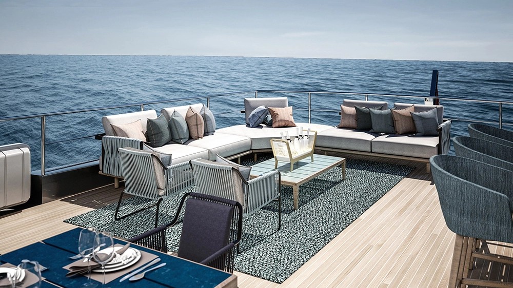 Alpha’s New 116-Foot Superyacht Has 3 Decks Primed for Outdoor Entertaining