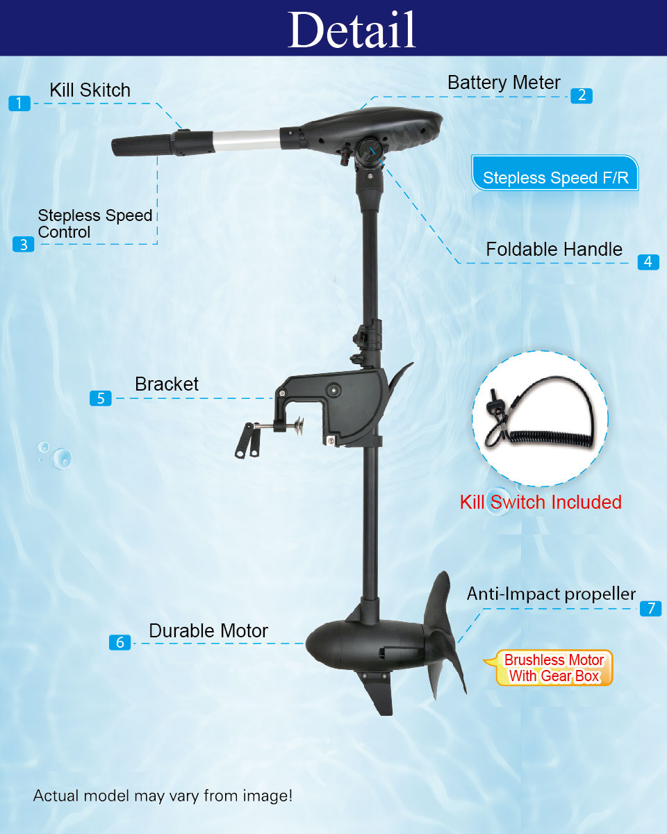 electric trolling motor PROTRUAR (W/GEAR BOX)—50728、50713