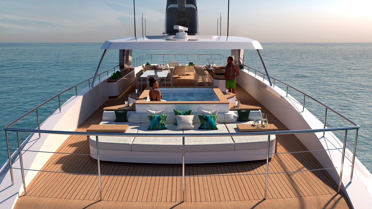 New RSY 40m Explorer Interior Details Revealed by Rosetti Superyachts and Luxury Living Group