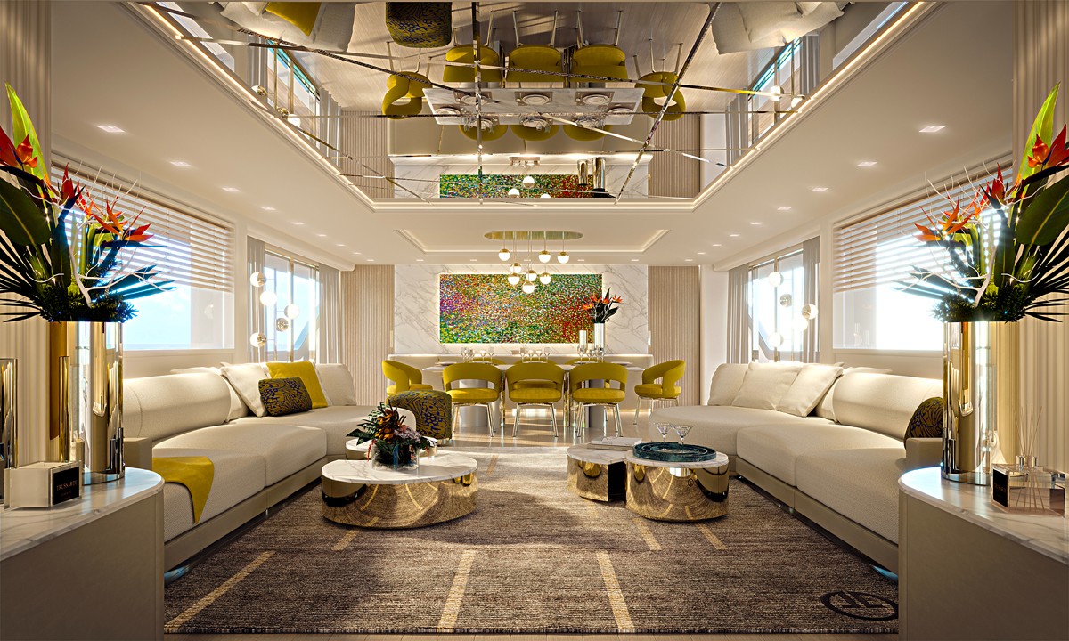 New RSY 40m Explorer Interior Details Revealed by Rosetti Superyachts and Luxury Living Group