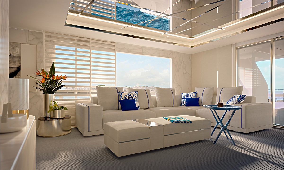 New RSY 40m Explorer Interior Details Revealed by Rosetti Superyachts and Luxury Living Group