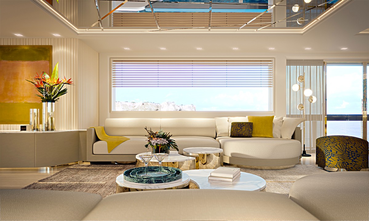 New RSY 40m Explorer Interior Details Revealed by Rosetti Superyachts and Luxury Living Group