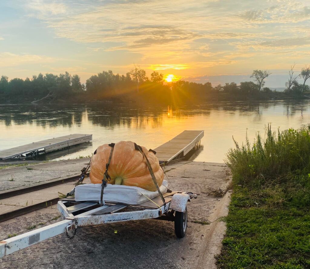 Man breaks world record by paddling 38 miles in hollowed-out pumpkin