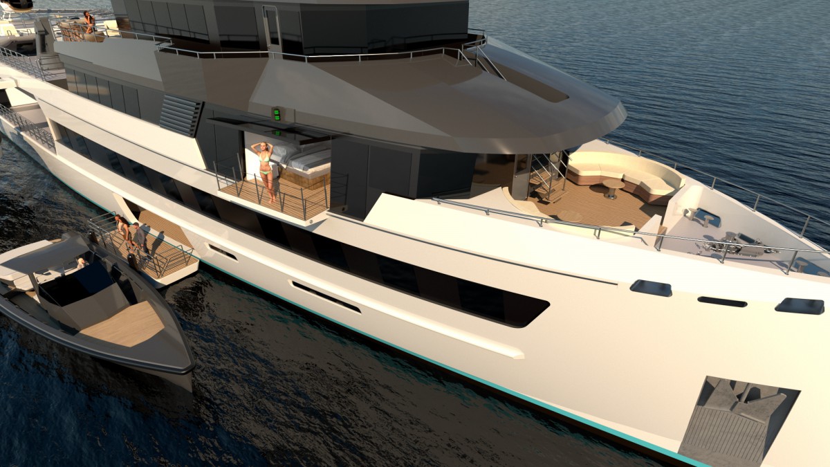 ShadowCAT unveil first single-hulled support yacht concept