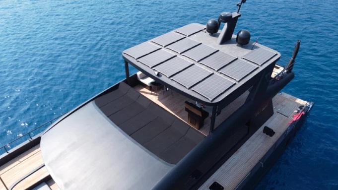 This Matte-Black, Solar-Powered Catamaran Is Designed to Soak Up Sunlight—and Convert It to Energy