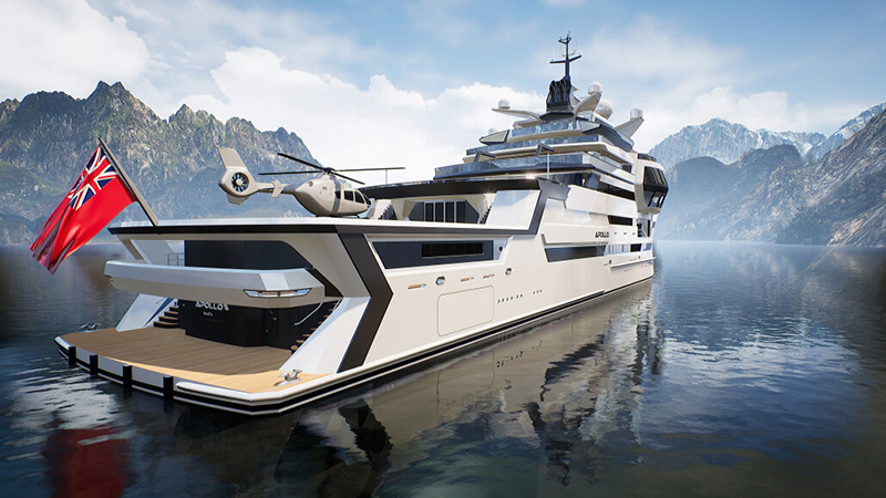 90m Concept Apollo Revealed by Gresham Yacht Design