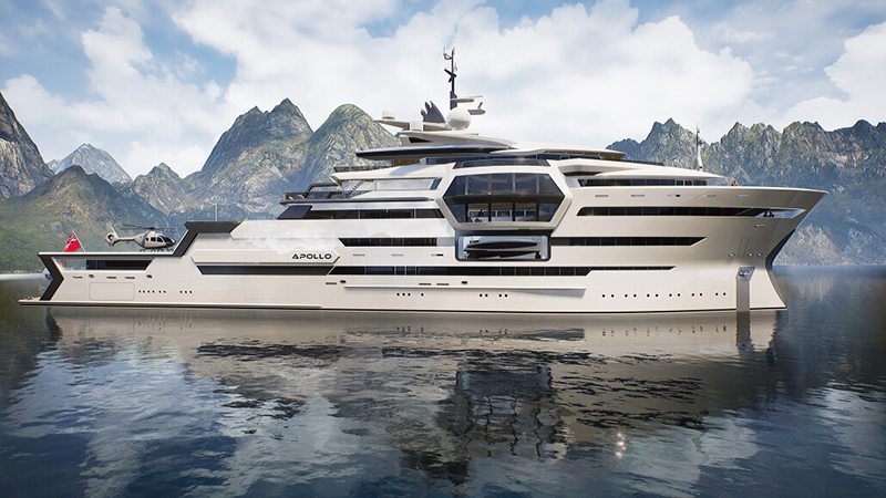 90m Concept Apollo Revealed by Gresham Yacht Design
