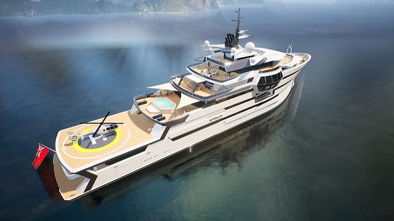 90m Concept Apollo Revealed by Gresham Yacht Design