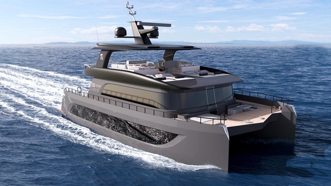 This New 60-Foot Catamaran Comes With a ‘Hi-Lo’ Platform for Launching Tenders