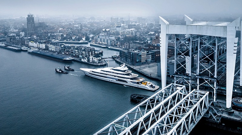 Oceanco’s Newest 344-Foot Superyacht Hits the Water in the Netherlands
